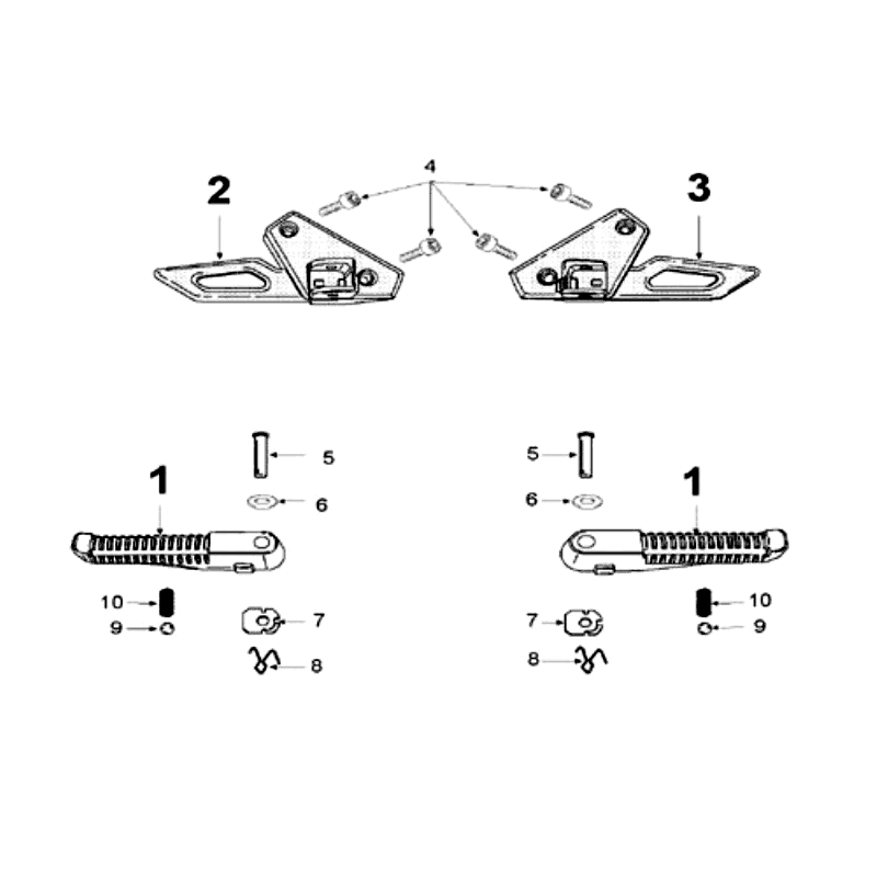Podnóżek Peugeot Speedfight 3 AC Czerwony