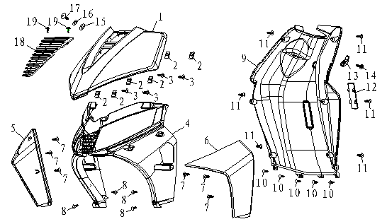 Front Czap-Noga Shield China fox niebieski połysk