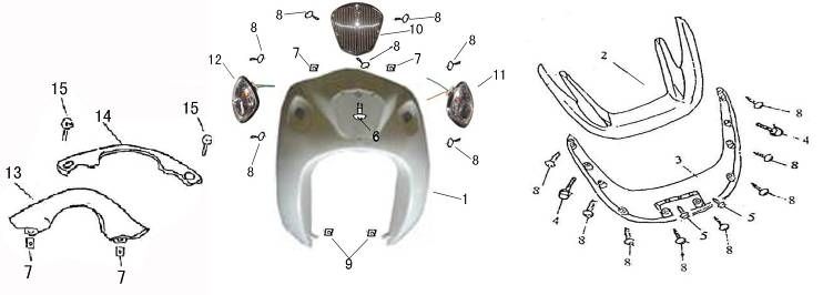 Okap kierunkowskazów AGM GT szampan