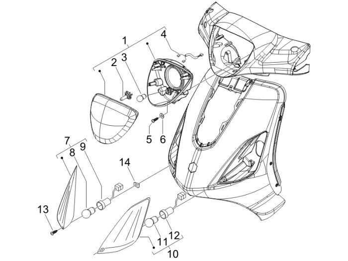 kierunkowskaz Piaggio Fly 2-suwowy