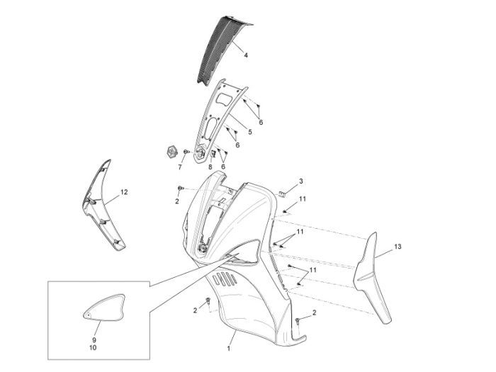 Przedni Piaggio Liberty 4-suwowy