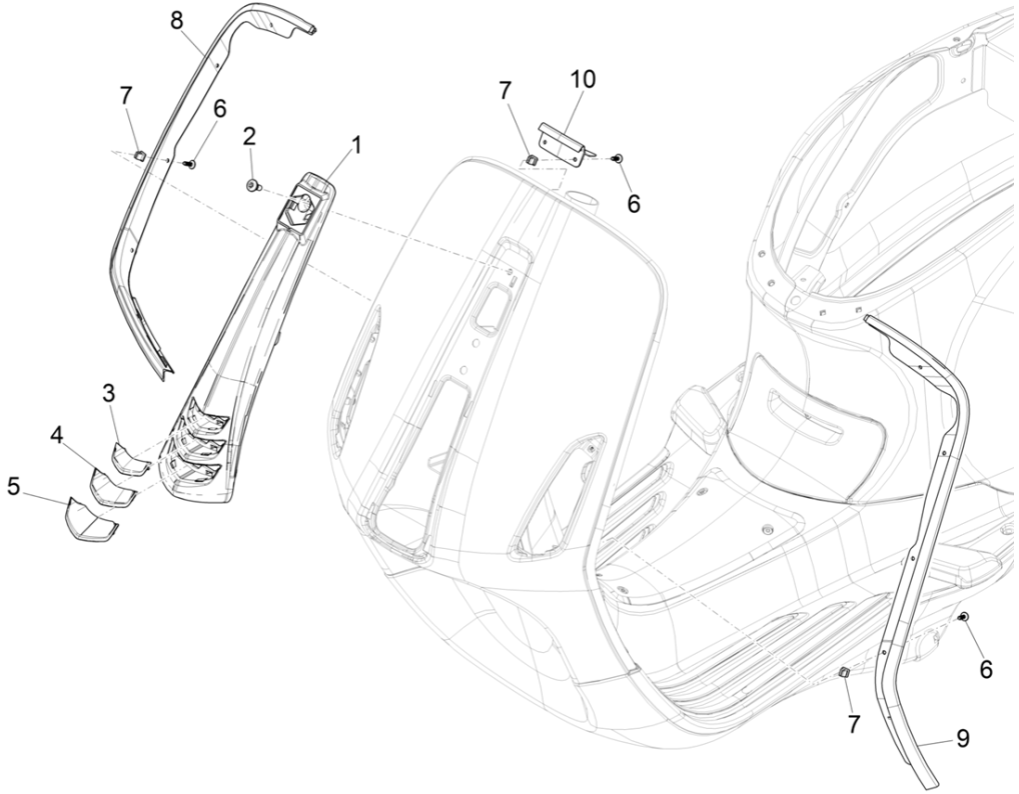 Vespa Etrica 45KM/H E5 2021 Czarne światło (EMEA)