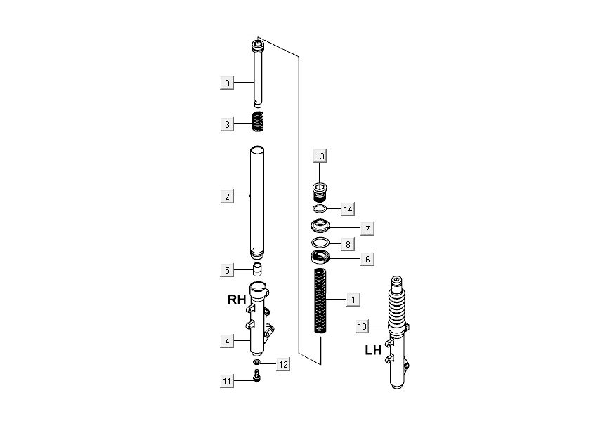 Noga przednia Kymco New Dink 4-suwowy głęboki ocean niebieski