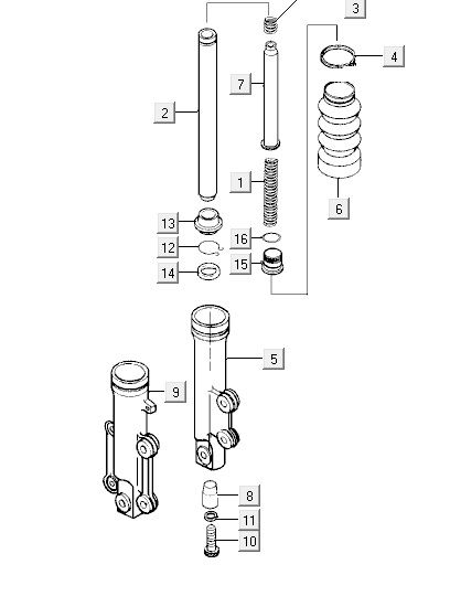 Przednia nogawka Kymco Yup 2t ac srebrna