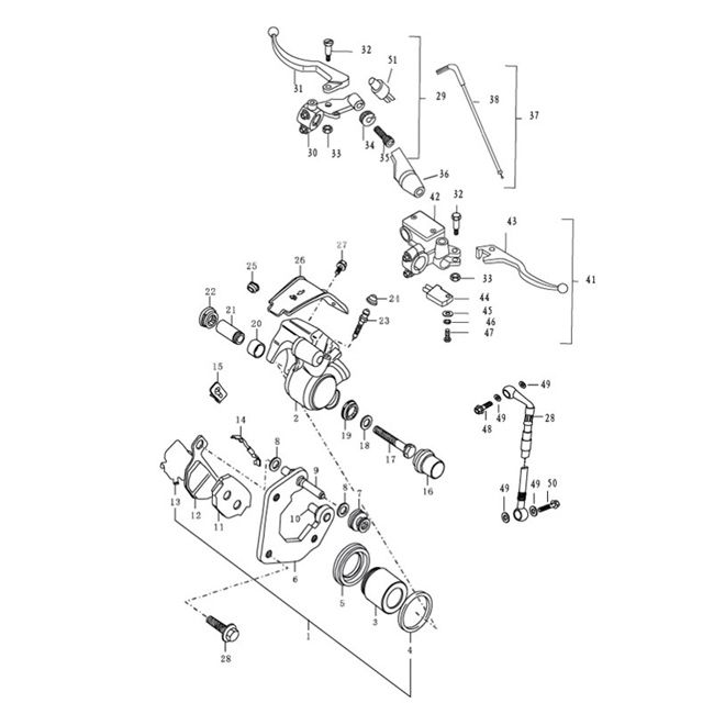Hamulec przedni Agm Caferacer
