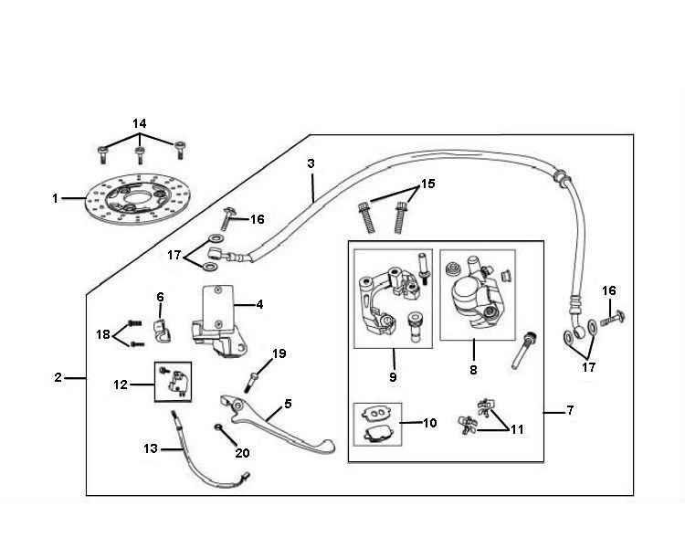 Hamulec przedni Berini Speedy 4-suwowy