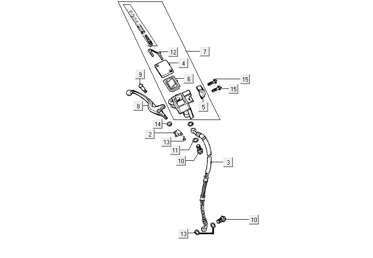 Hamulec przedni Kymco Agility 10' 4-suwowy srebrny
