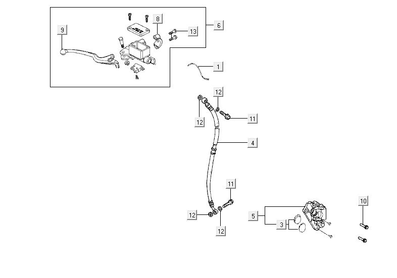 Hamulec przedni Kymco Agility RS 4-suwowy biały 09