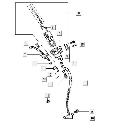 Hamulec przedni Kymco ZX 2t ac niebieski limitowany