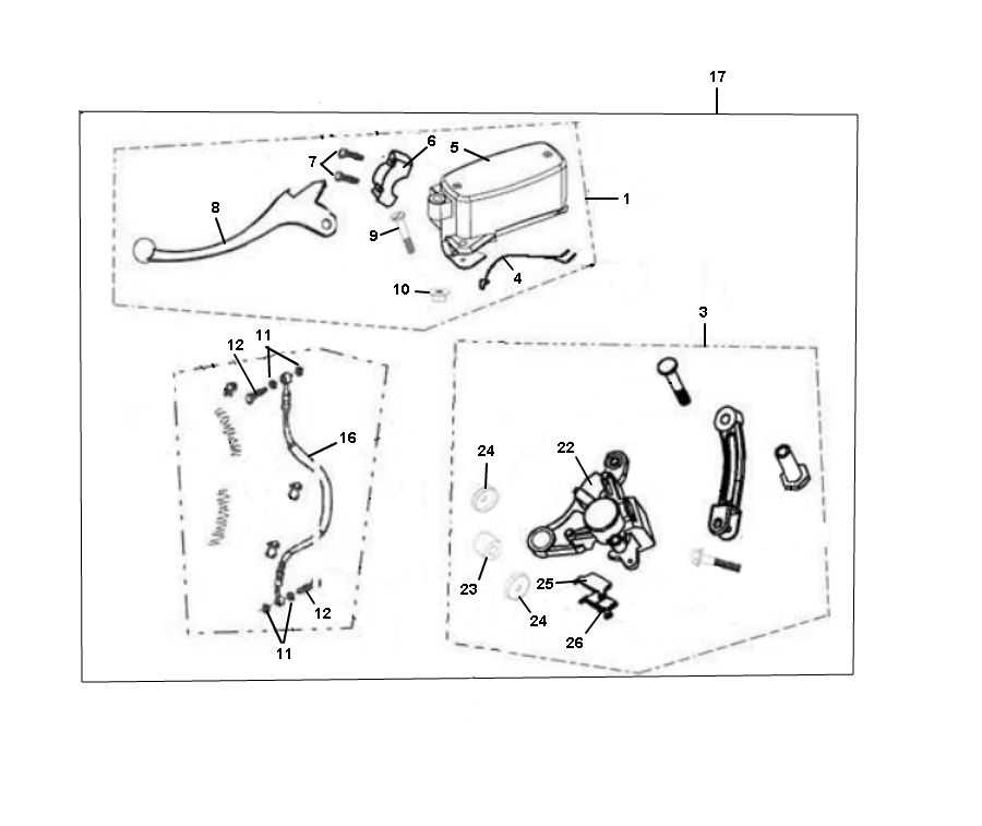Hamulec przedni Santini Firenze 4-suwowy