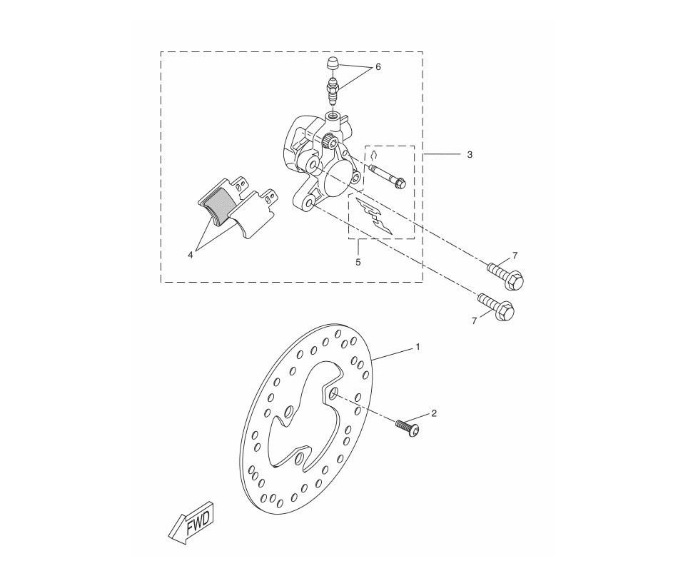 Hamulec przedni Yamaha Aerox 2-suwowy 2013