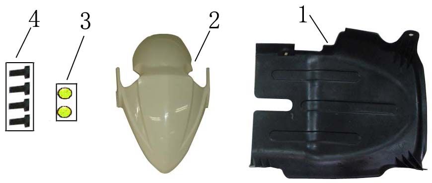 Fairing przedni Błotnik dolny China Fly czarny