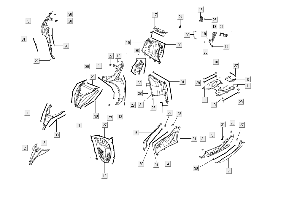 Blotnik Przedni Kymco People S 50i E4 Mat Brazowy