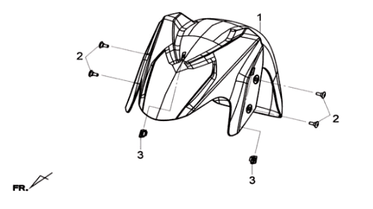 Sym Joymax 125I ABS błotnik przedni