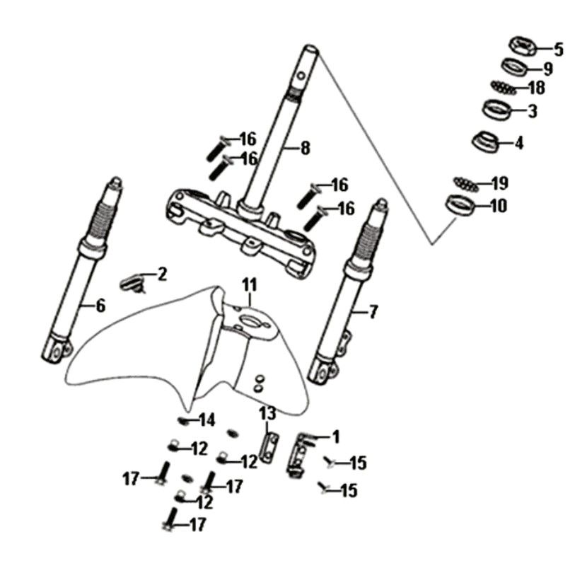 Błotnik przedni Sym Symphony ST euro4 (WH-006) biały