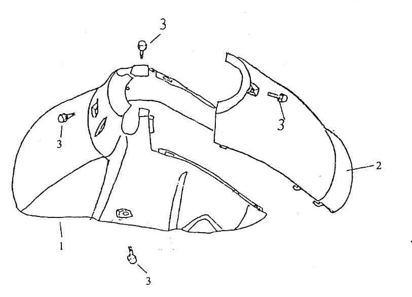 Błotnik przedni Turbo RG50 biały