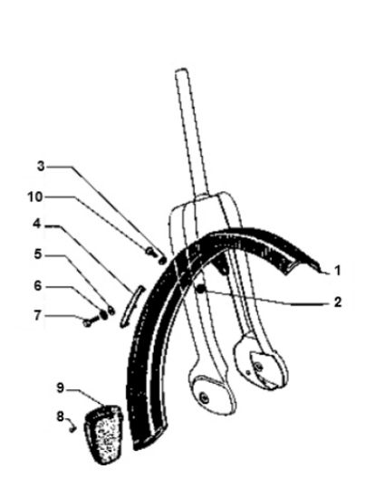 Błotnik przedni Vespa Ciao 2-suwowy