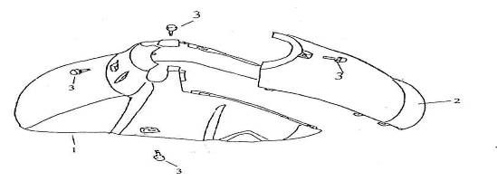 Błotnik przedni Vom Bella 125cc