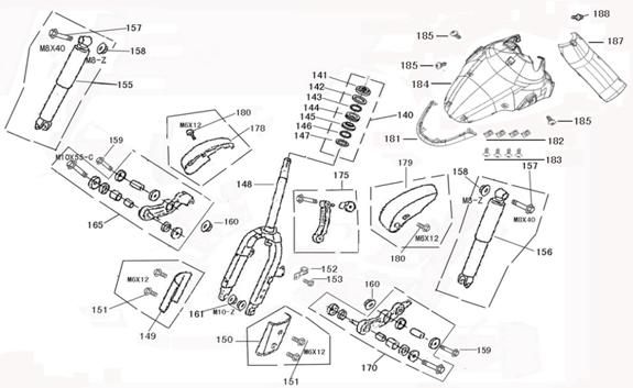 Błotnik przedni AGM Joy biały