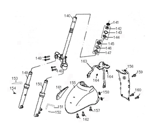 Błotnik przedni AGM New Flash matowy antracyt