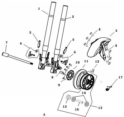 Błotnik przedni AGM Strada