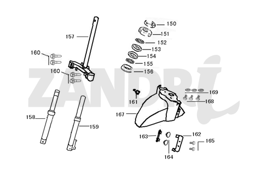 Błotnik przedni BTC Riva Sport czarny