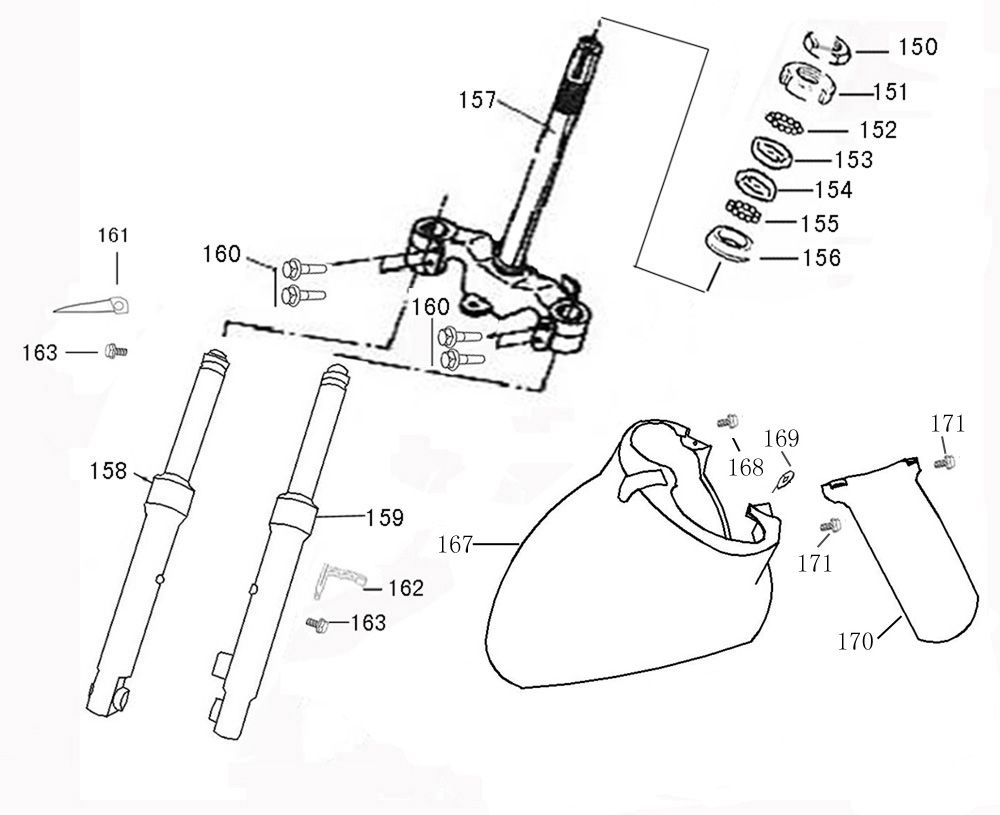 Błotnik przedni China Swan - Riva smokey