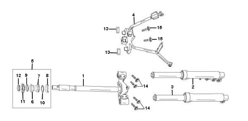 Widelec przedni Berini Speedy 4-suwowy