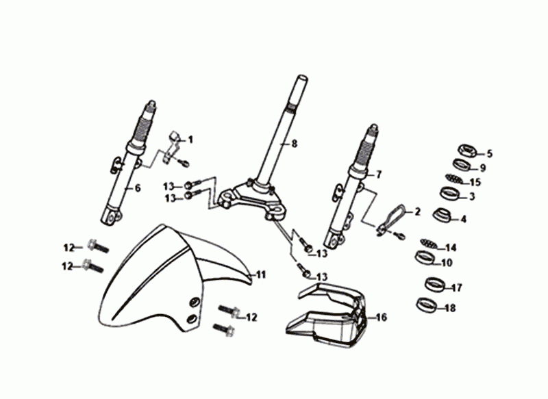 WIDELEC PRZEDNI BŁOTNIK/ZESTAW SŁUCHAWKOWY Sym Orbit III Biały