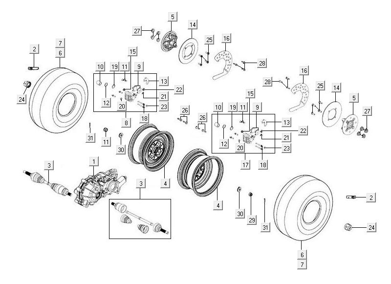 Koło przednie Kymco MXU 500