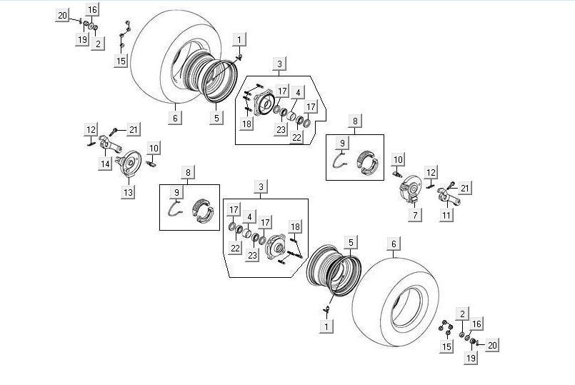 Kolo przednie Kymco Maxxer 90 Czarne