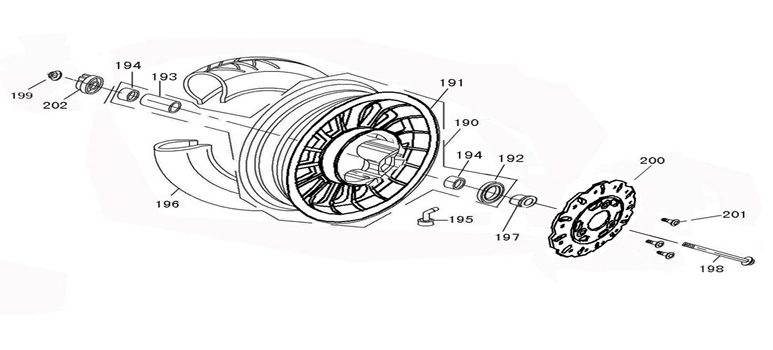 Koło przednie AGM Star50 kremowy szary