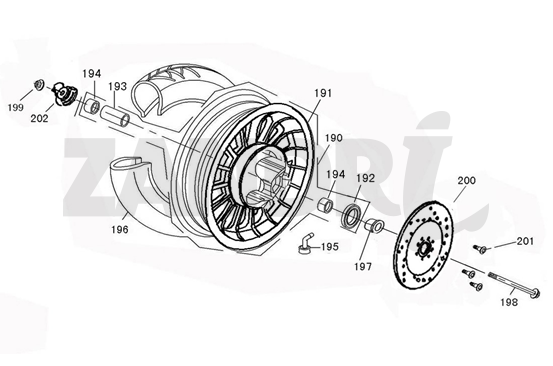 Koło przednie Santini Capri brązowe