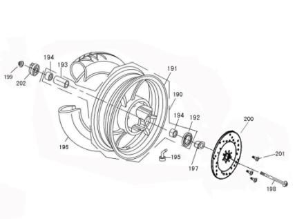 Koło przednie Benzhou ZN50QT-36 szampan