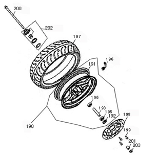 Koło przednie Berini Dolce Vita brązowe