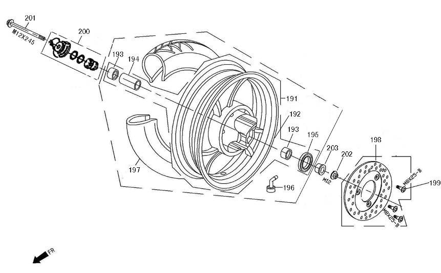 Koło przednie China Retro Extra mat krem