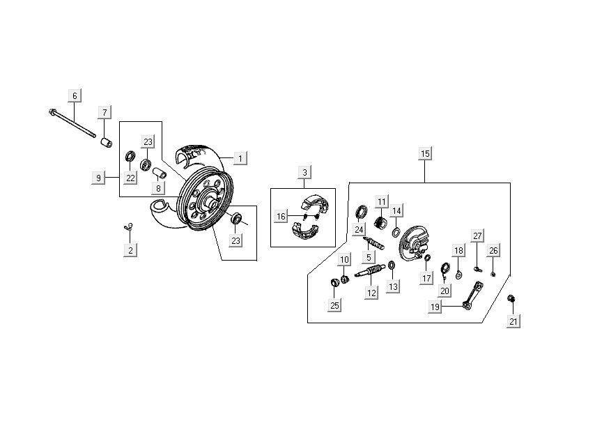 Koło przednie Kymco DJ 2-suw Czarny