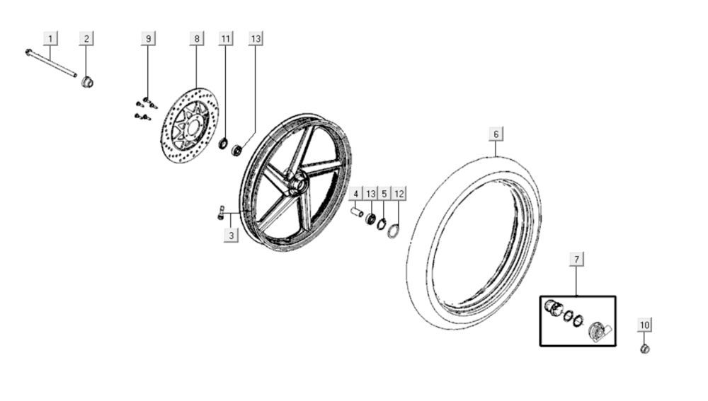 Koło przednie Kymco K-Pipe 125cc