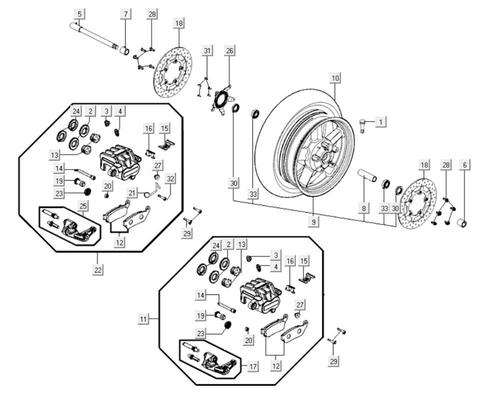 Koło przednie Kymco Myroad 700i