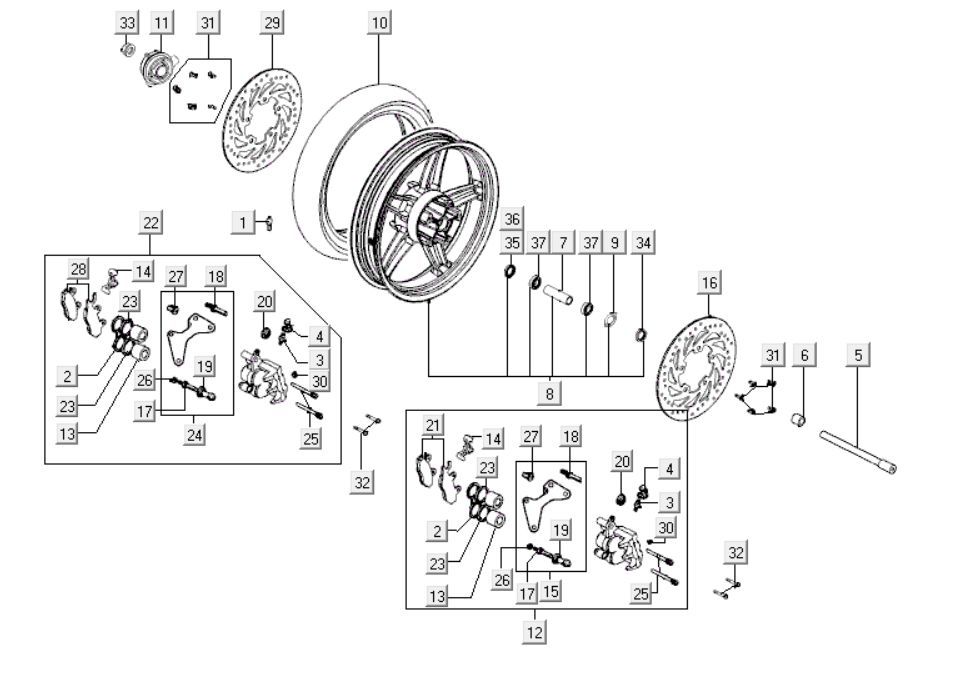 Koło przednie Kymco People S 300i