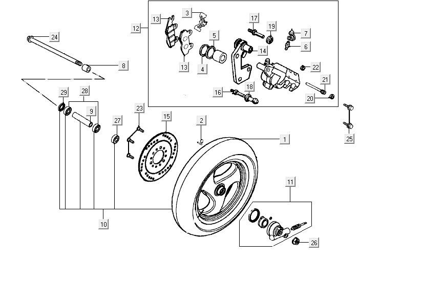 Koło przednie Kymco ZX 2t ac blue limitowana
