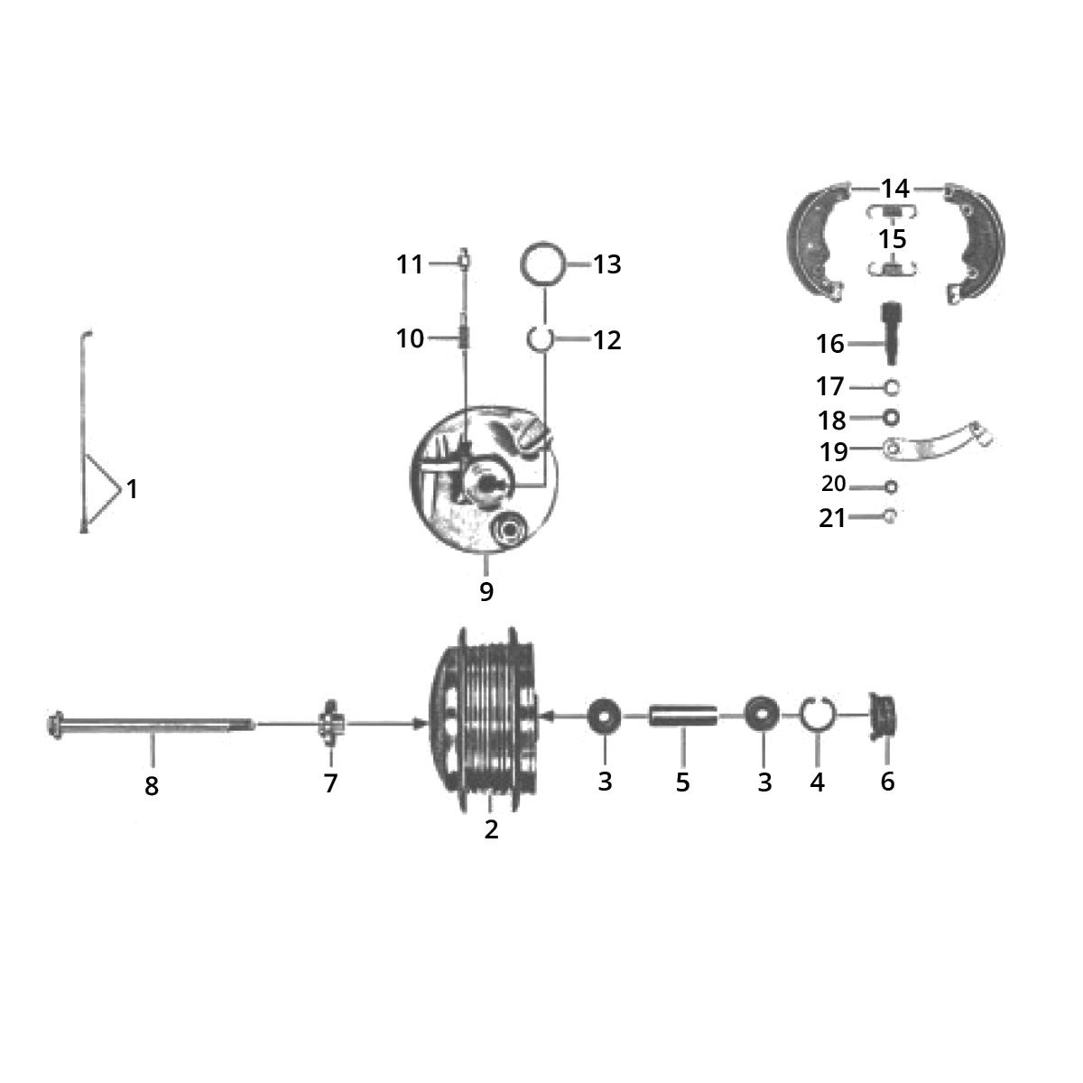 Koło przednie Zundapp C50 Sport 517-21L0