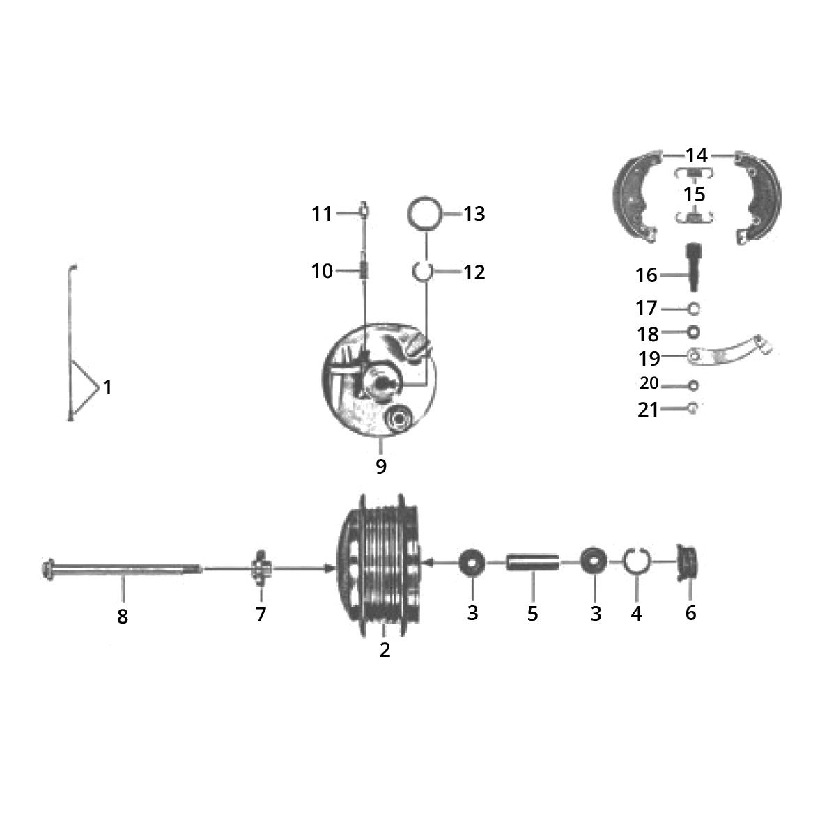 Zundapp GTS 50 517-39L0 przednie koło