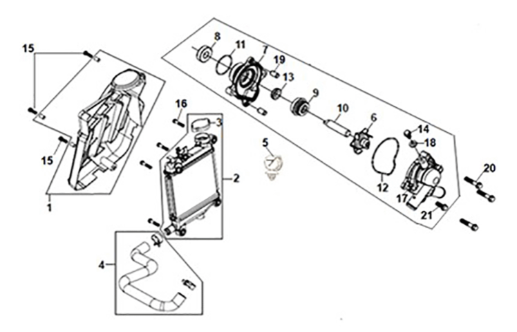 Water pump Sym ADX 125i ABS+ TCS E5 2023