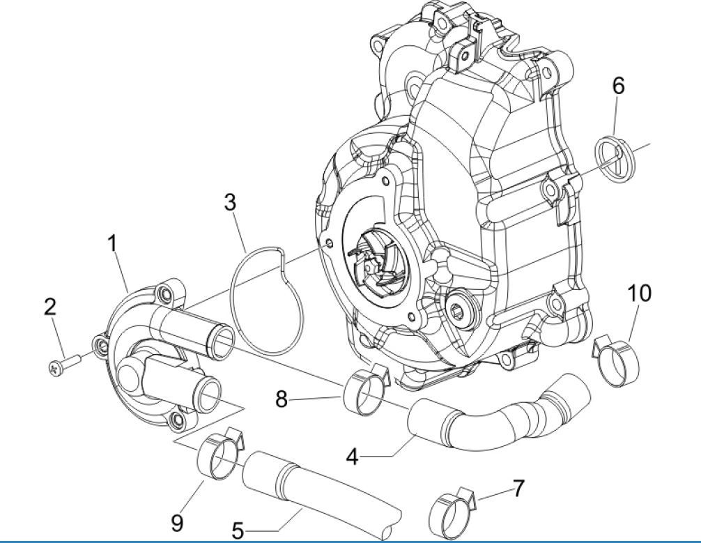 Pompa wodna Vespa GTV 250 4T 4V IE 
