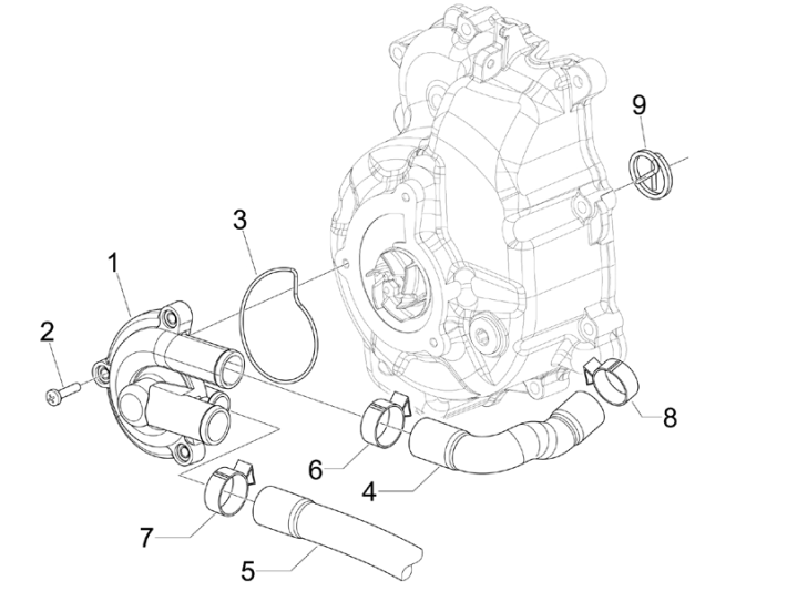 Pompa wody Piaggio MP3 300LT Sport 2009-2014