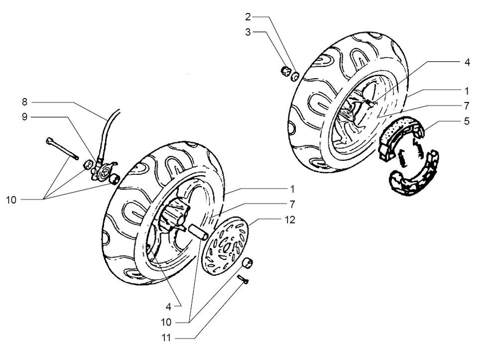 Koła Beta Ark-k AC żółto-niebieskie 2-suwowe