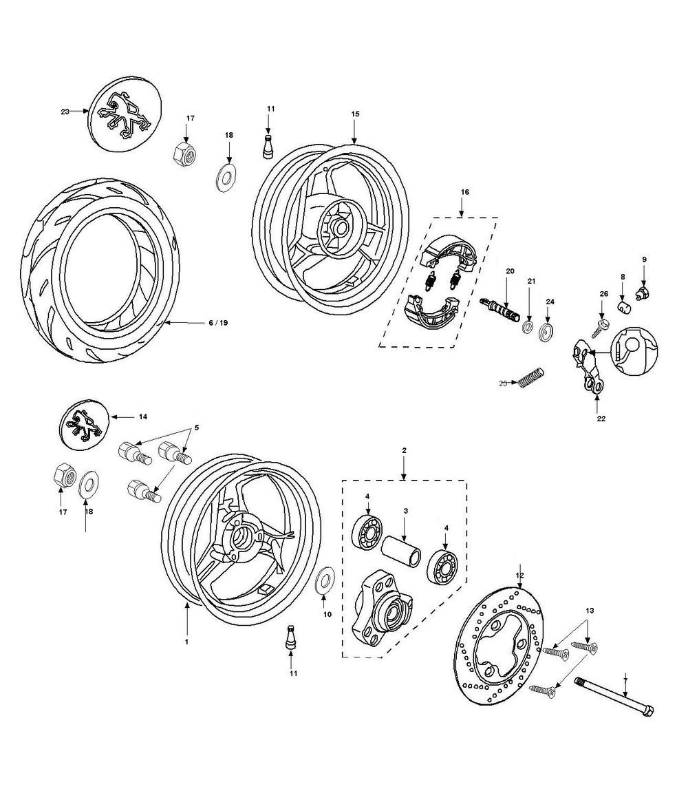 Koła Peugeot Speedfight 2 AC E2 2-suwowe