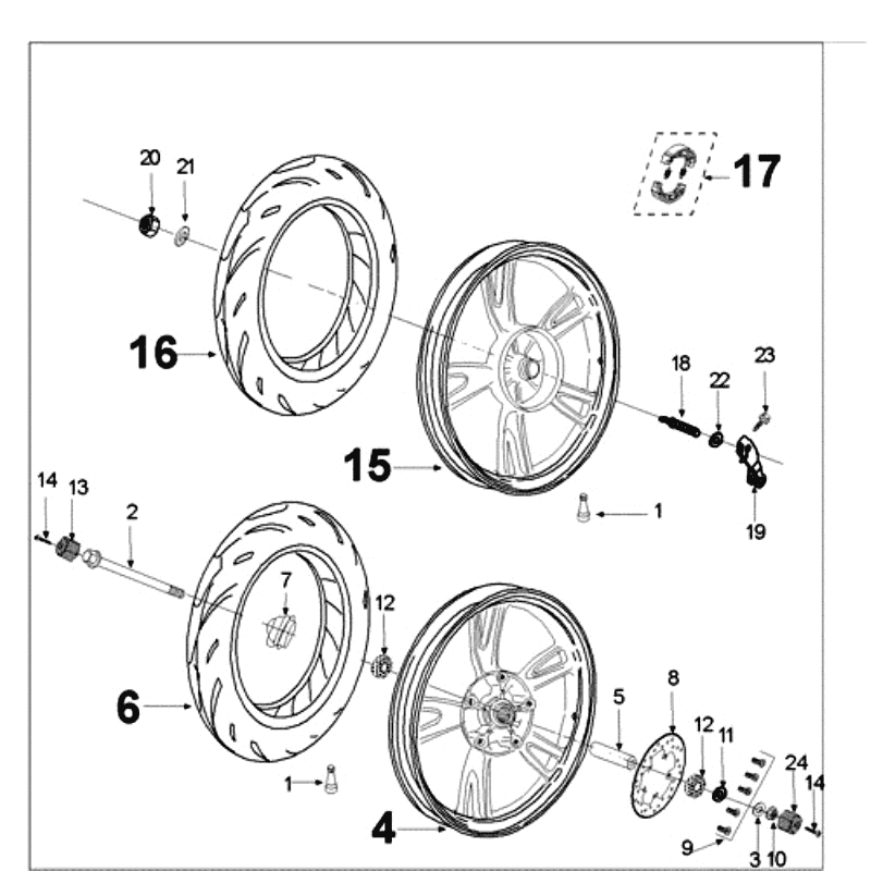 Koła Peugeot Tweet stare zielone