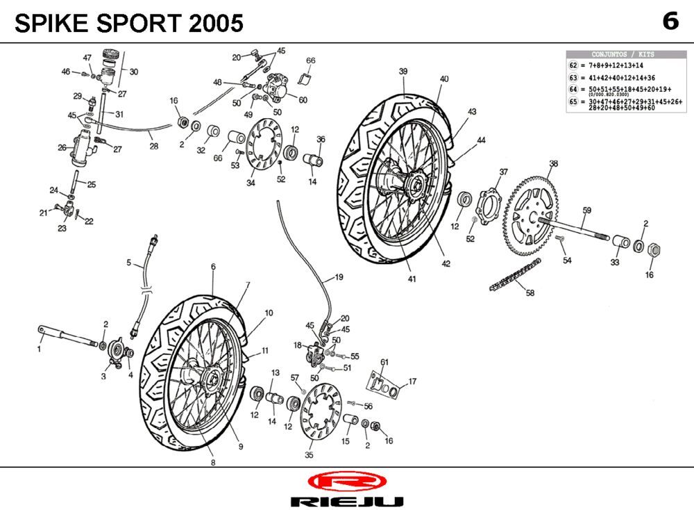Koła Rieju Spike żółte 2007 2-suwowe